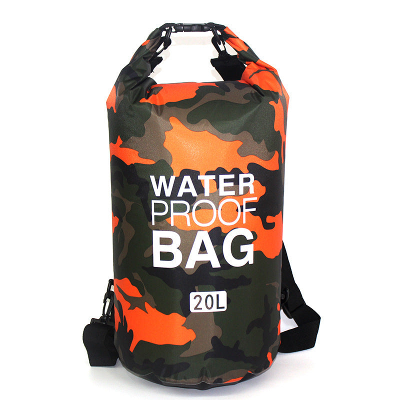 Outdoor Waterproof Bag Camouflage Polyester Double Shoulder Waterproof Bag Portable Beach Backpack