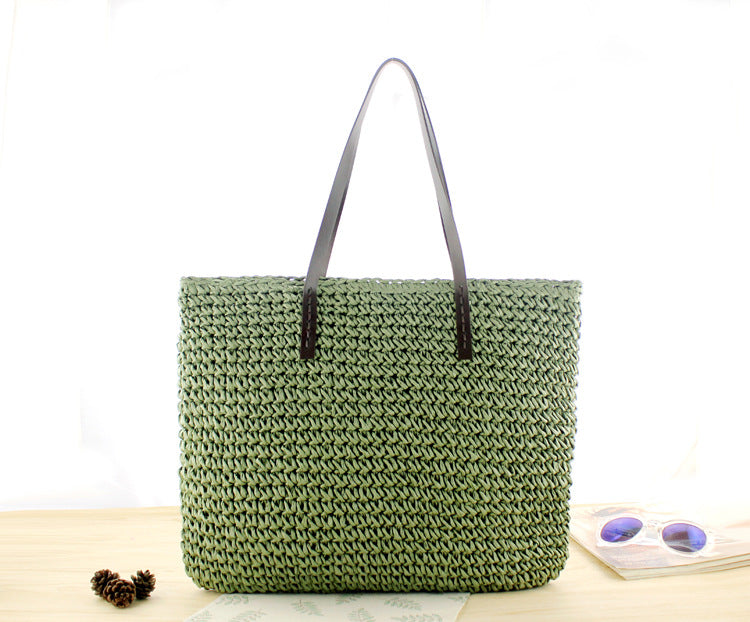 Round Straw Bags Women Summer Rattan Bag Handmade Woven Beach Cross Body Bag