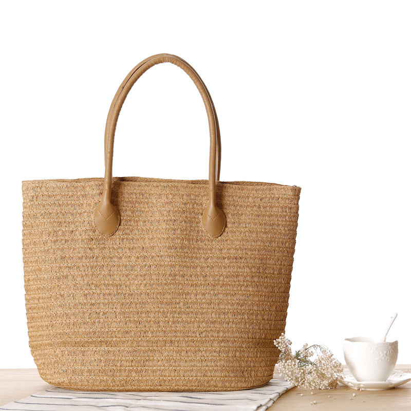 Round Straw Bags Women Summer Rattan Bag Handmade Woven Beach Cross Body Bag