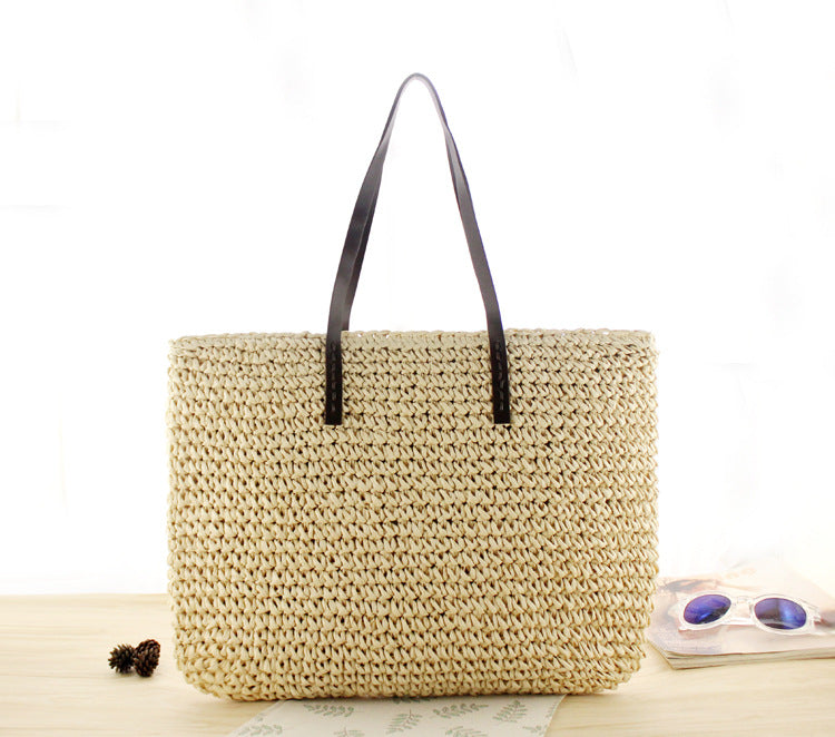 Round Straw Bags Women Summer Rattan Bag Handmade Woven Beach Cross Body Bag