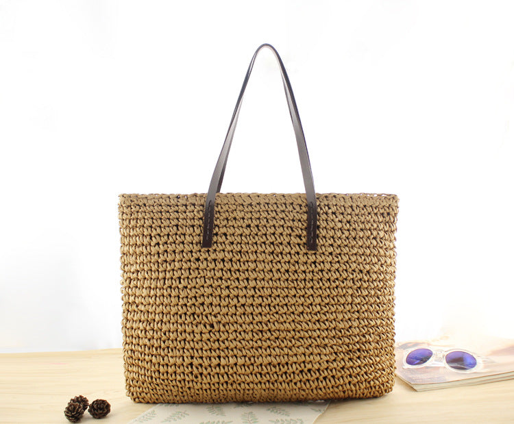 Round Straw Bags Women Summer Rattan Bag Handmade Woven Beach Cross Body Bag