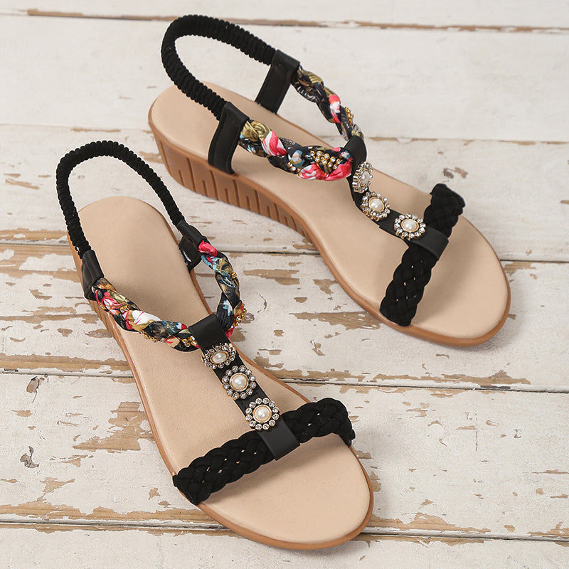 Bohemian Braided Sandals Summer Beach Shoes Women