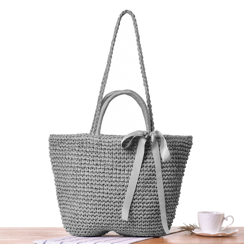 Round Straw Bags Women Summer Rattan Bag Handmade Woven Beach Cross Body Bag