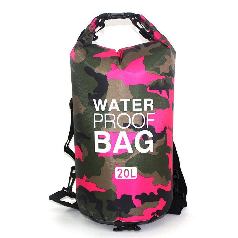 Outdoor Waterproof Bag Camouflage Polyester Double Shoulder Waterproof Bag Portable Beach Backpack