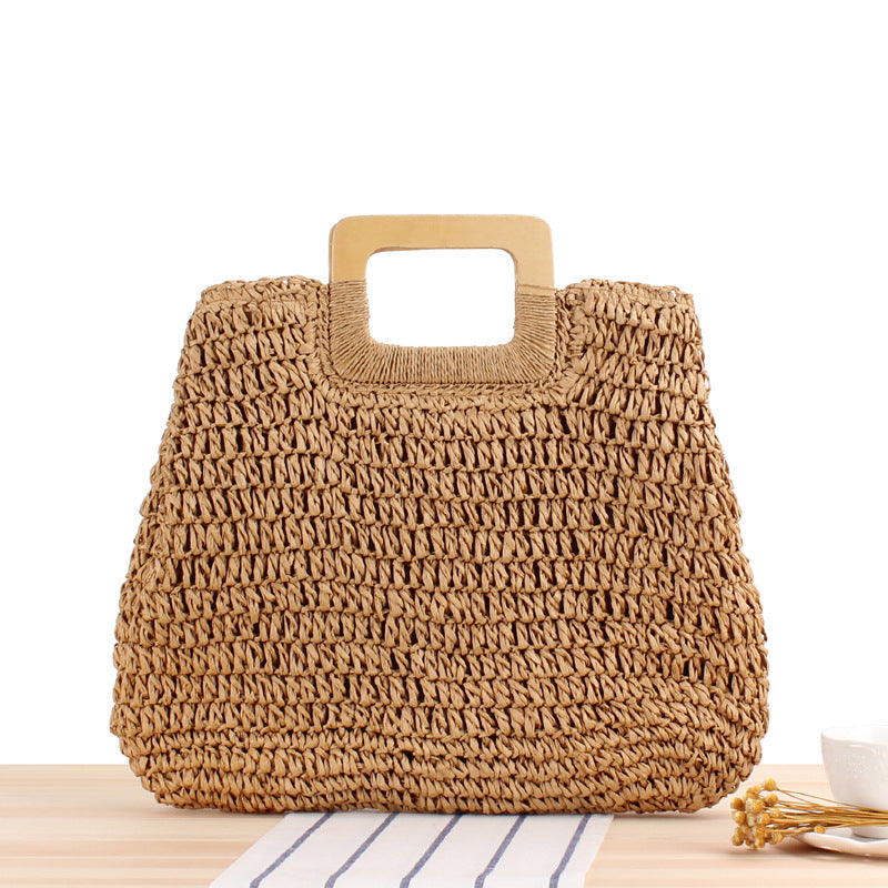 Round Straw Bags Women Summer Rattan Bag Handmade Woven Beach Cross Body Bag