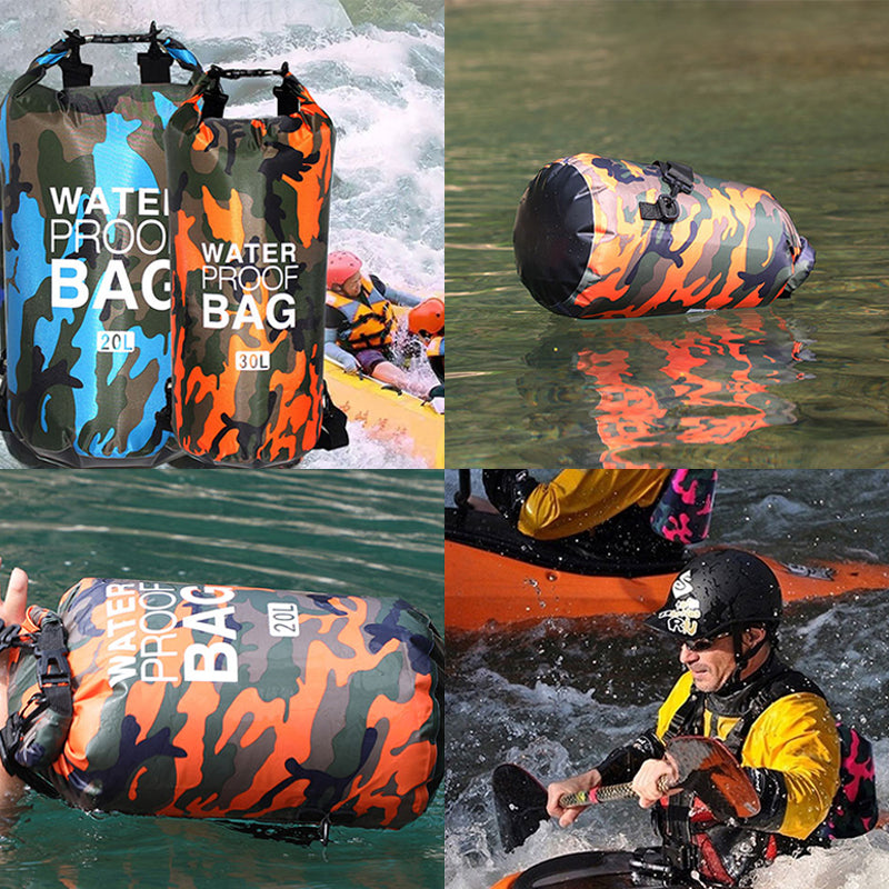 Outdoor Waterproof Bag Camouflage Polyester Double Shoulder Waterproof Bag Portable Beach Backpack