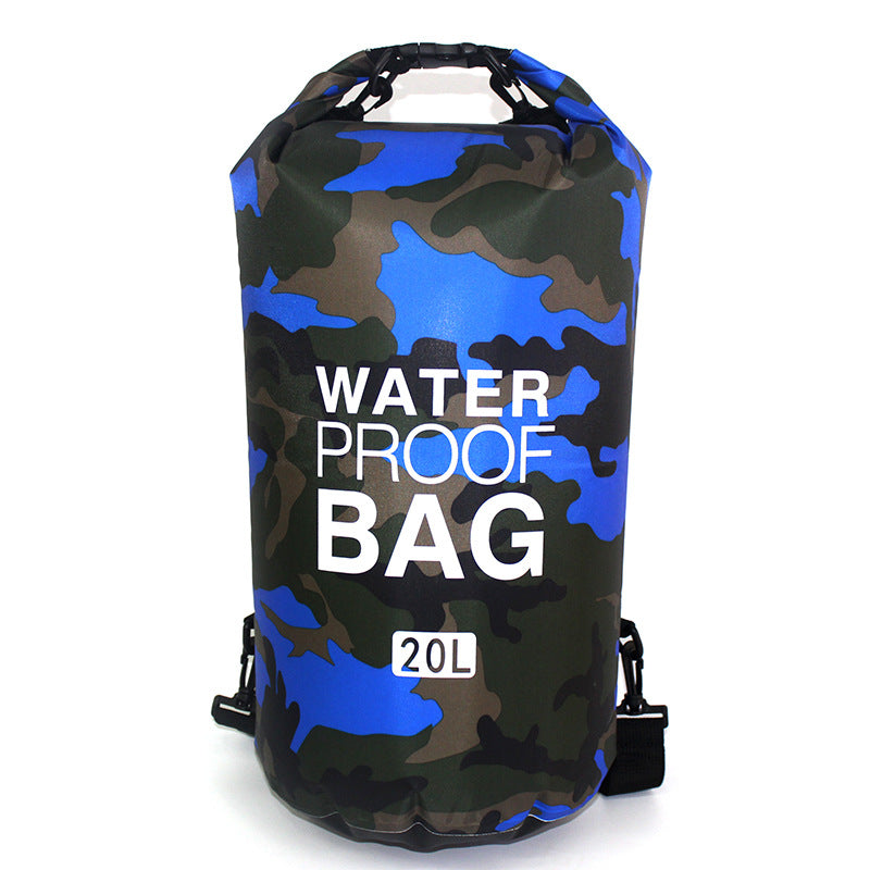 Outdoor Waterproof Bag Camouflage Polyester Double Shoulder Waterproof Bag Portable Beach Backpack