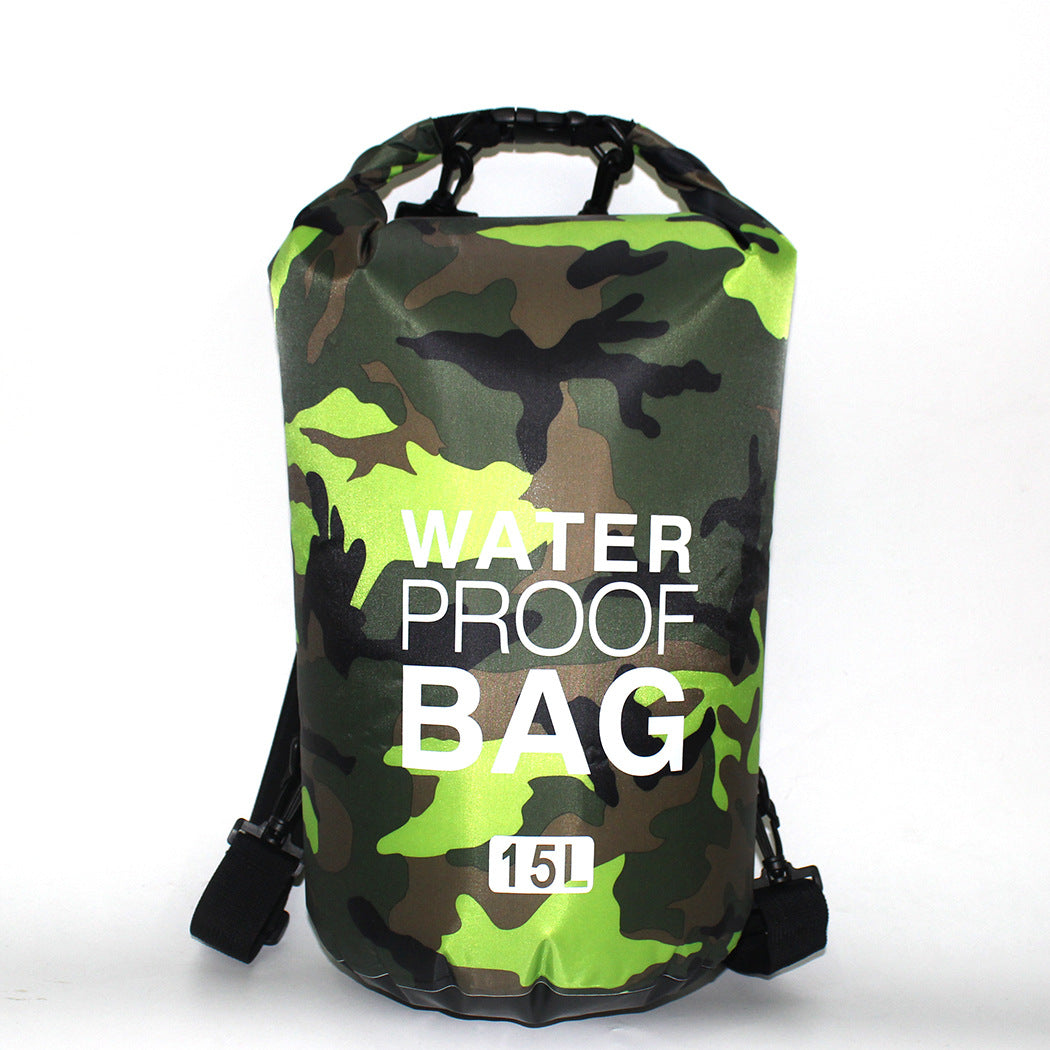 Outdoor Waterproof Bag Camouflage Polyester Double Shoulder Waterproof Bag Portable Beach Backpack